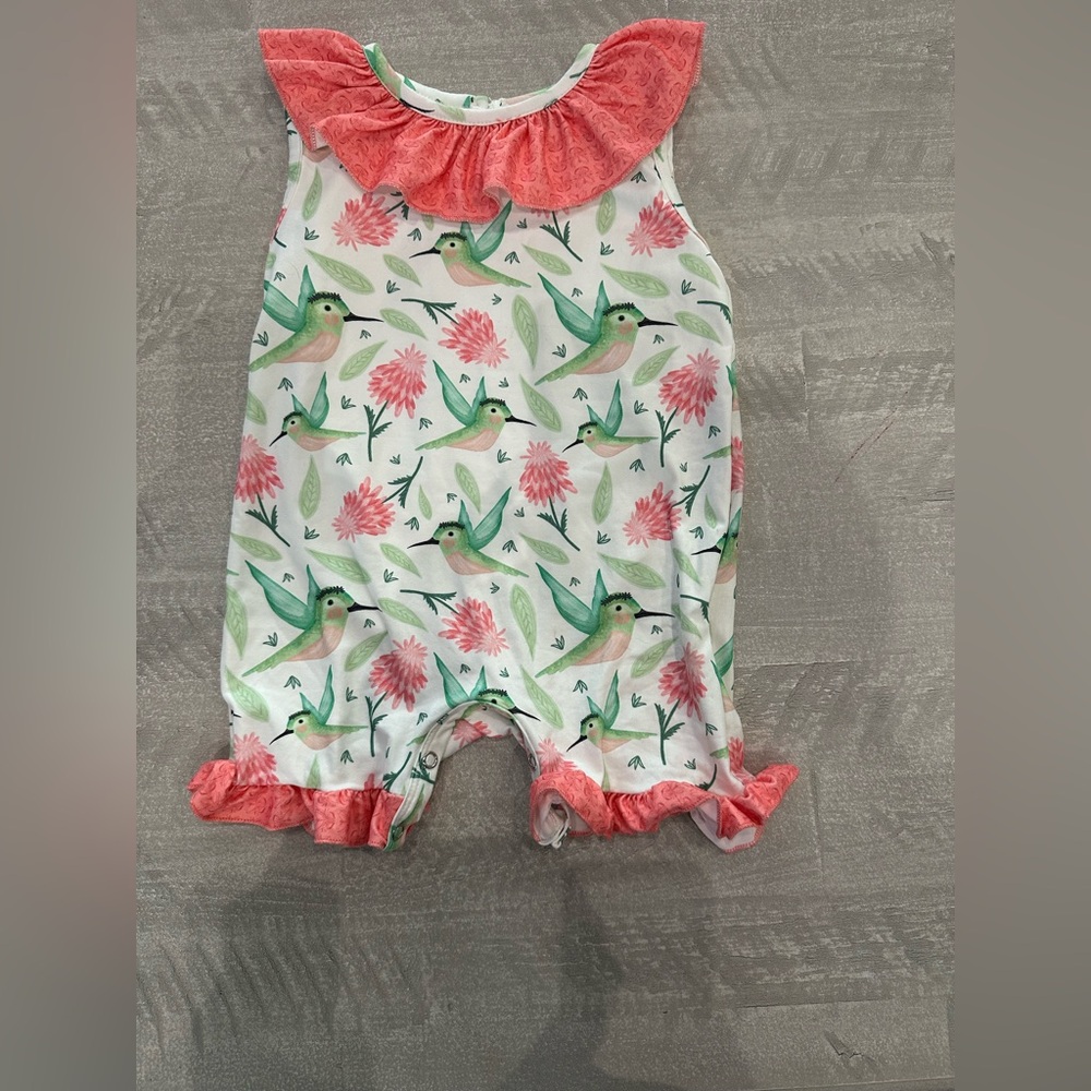 NWOT Pete & Lucy Happy Hummingbird Infant Romper 12/18 Months